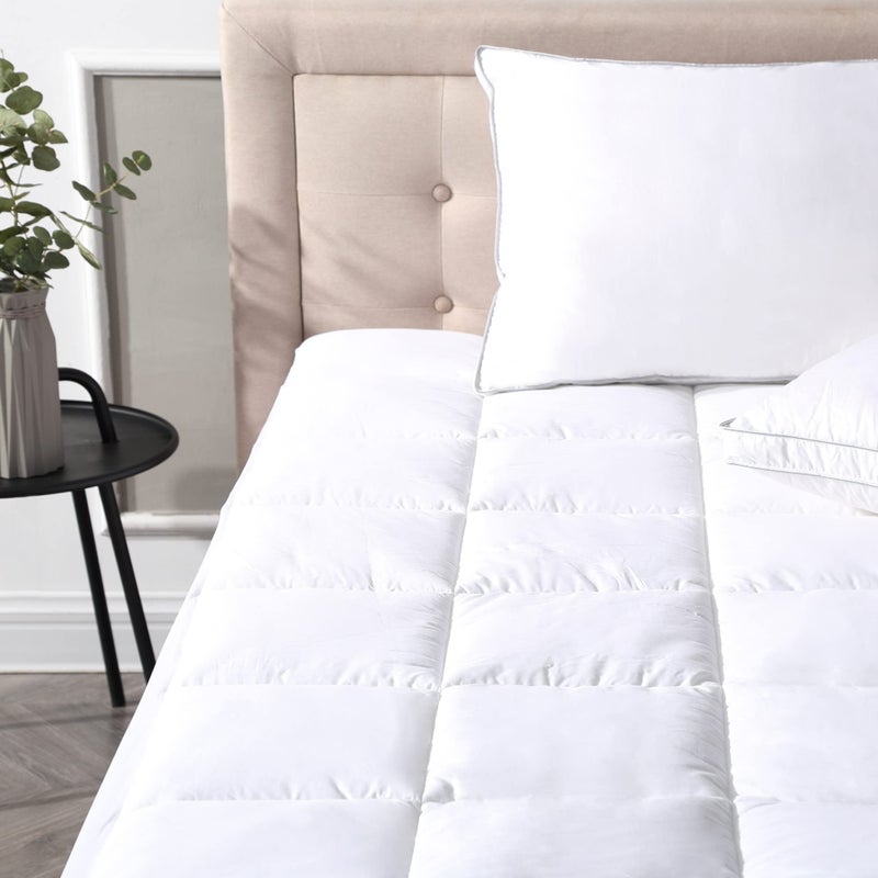 Defend-A-Bed Classic Brands Defend-A-Bed Ultimate Alternative Down Baffle Box Quilted Mattress Protector, Queen - Image 3